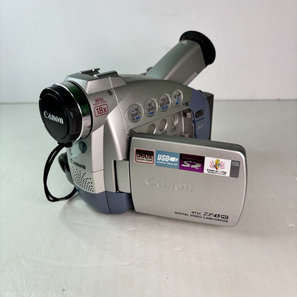Cannon ZR45 MC Mini DV Digital Video Camcorder Y2K Untested For Parts